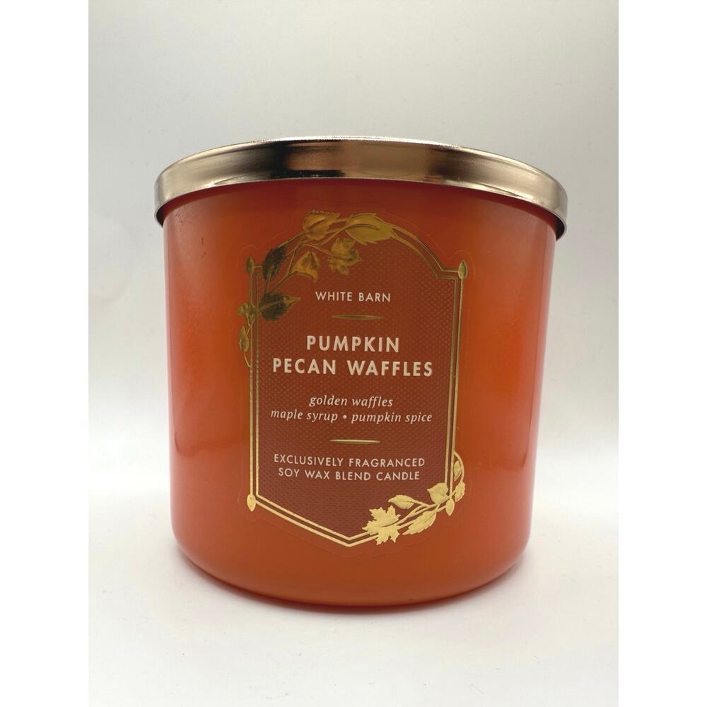 NEW Bath & Body Holiday Scented 3-Wick Candle Pumpkin Pecan Waffles